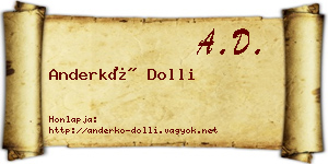 Anderkó Dolli névjegykártya
